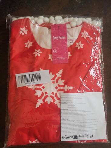 Sunny Fashion Girls Dress Jingle Bell Red Cape Cloak Christmas New Year in Saudi Arabia