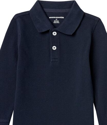 Amazon Essentials Boys and Toddlers' Long-Sleeve Pique Polo Shirts, Multipacks in Saudi Arabia