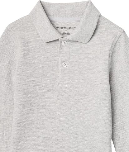 Amazon Essentials Boys and Toddlers' Long-Sleeve Pique Polo Shirts, Multipacks in Saudi Arabia