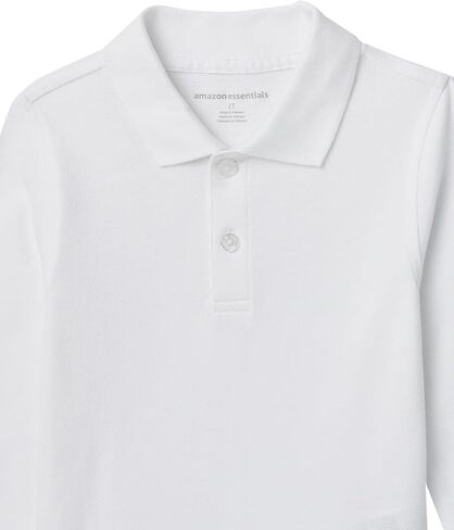 Amazon Essentials Boys and Toddlers' Long-Sleeve Pique Polo Shirts, Multipacks in Saudi Arabia