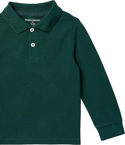 Amazon Essentials Boys and Toddlers' Long-Sleeve Pique Polo Shirts, Multipacks in Saudi Arabia