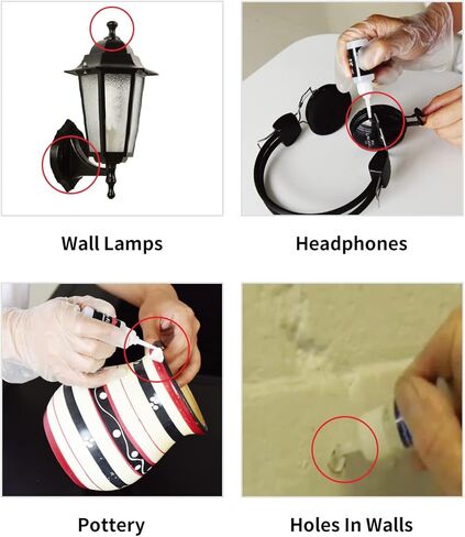 7 Seconds Speedy Fix Strong Instant Adhesive & Filling Powders Reinforcing Waterproof Super Repair Glue Fix for Metal Surfaces & Hard Plastic Products (Black&Grey 9PC) in Kuwait