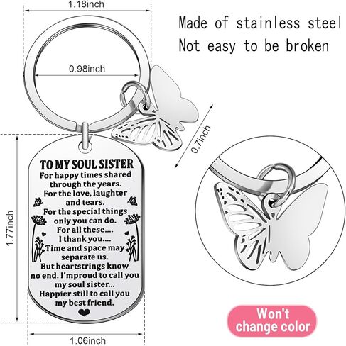 هدايا الصداقة للنساء سلاسل مفاتيح الصداقة هدايا عيد الميلاد لصديقتك BFF Bestie Sister in Kuwait