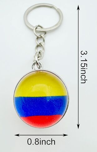 3 Pcs Colombia Flag Key Chain,Cool Keychain for Car Keys, Stainless Steel Keyrings & Keychains,Used for Home Decoration, Jewelry Hanging Decorations. in Kuwait