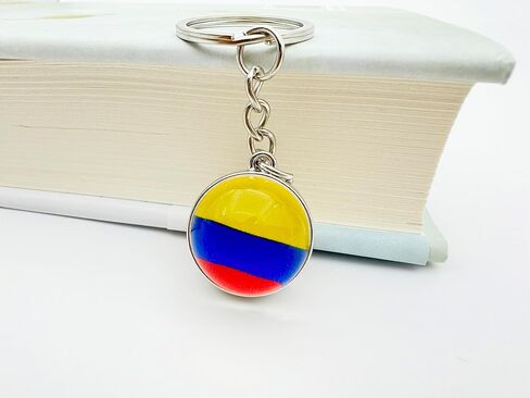 3 Pcs Colombia Flag Key Chain,Cool Keychain for Car Keys, Stainless Steel Keyrings & Keychains,Used for Home Decoration, Jewelry Hanging Decorations. in Kuwait