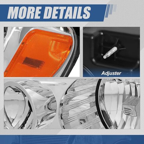 Auto Dynasty Halogen Model Factory Style Headlights Assembly Compatible with Ford F-150 Lincoln Mark LT 04-08, Driver and Passenger Side, Black Housing Clear Corner in Kuwait