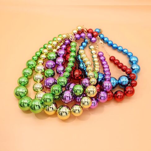 JNF Chunky Big Pearl Necklace for Women Faux Pearls Necklace set Large Beaded Pearl Collar Choker Necklaces Christmas Jewelry in Kuwait