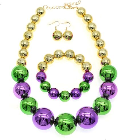 JNF Chunky Big Pearl Necklace for Women Faux Pearls Necklace set Large Beaded Pearl Collar Choker Necklaces Christmas Jewelry in Kuwait