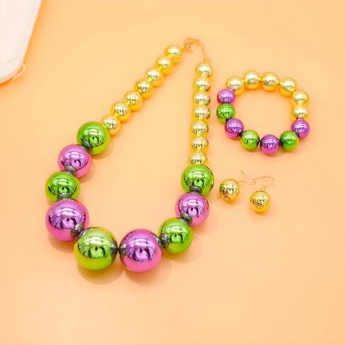 JNF Chunky Big Pearl Necklace for Women Faux Pearls Necklace set Large Beaded Pearl Collar Choker Necklaces Christmas Jewelry in Kuwait