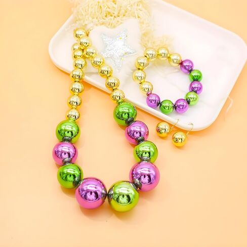 JNF Chunky Big Pearl Necklace for Women Faux Pearls Necklace set Large Beaded Pearl Collar Choker Necklaces Christmas Jewelry in Kuwait