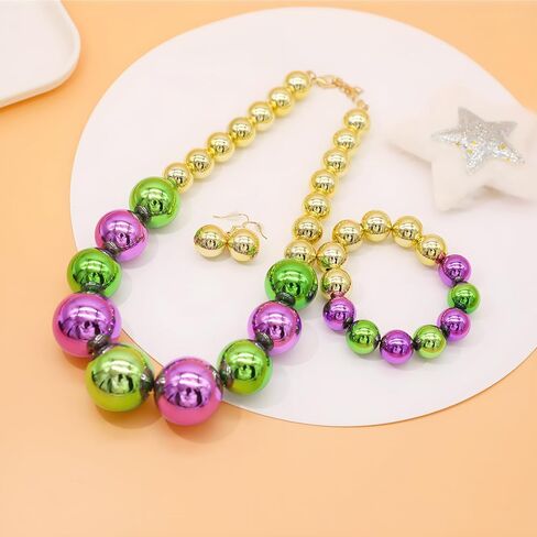 JNF Chunky Big Pearl Necklace for Women Faux Pearls Necklace set Large Beaded Pearl Collar Choker Necklaces Christmas Jewelry in Kuwait