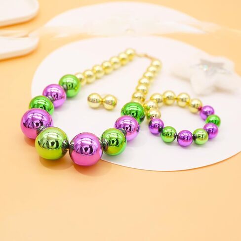 JNF Chunky Big Pearl Necklace for Women Faux Pearls Necklace set Large Beaded Pearl Collar Choker Necklaces Christmas Jewelry in Kuwait