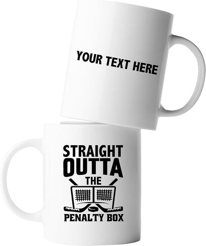 Straight Outta The Penalty Box Hockey Gifts For Men Women Ice Hockey Player Coach Team Mates Trainer Instructor Hockey Lover Dad Boyfriend Husband From Wife Girlfriend Ceramic Mug 11 oz White in Saudi Arabia
