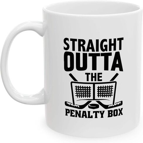 Straight Outta The Penalty Box Hockey Gifts For Men Women Ice Hockey Player Coach Team Mates Trainer Instructor Hockey Lover Dad Boyfriend Husband From Wife Girlfriend Ceramic Mug 11 oz White in Saudi Arabia