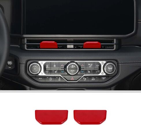 JWWY for Jeep JL Vent Air Outlet Adjustment Cover Trim Fit for 2024-2025 Jeep Wrangler JL JLU Gladiator JT 4xe Interior Accessories 2pcs Red in Saudi Arabia