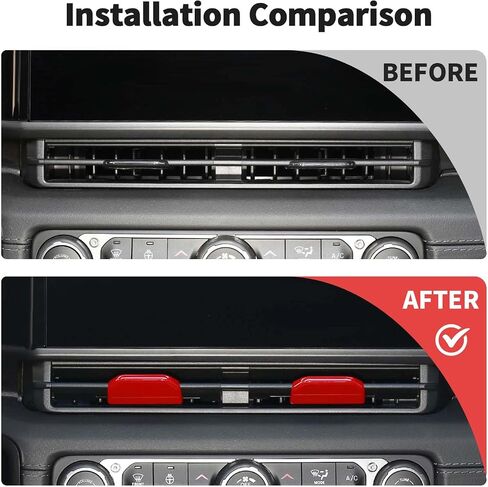 JWWY for Jeep JL Vent Air Outlet Adjustment Cover Trim Fit for 2024-2025 Jeep Wrangler JL JLU Gladiator JT 4xe Interior Accessories 2pcs Red in Saudi Arabia