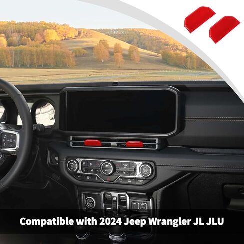 JWWY for Jeep JL Vent Air Outlet Adjustment Cover Trim Fit for 2024-2025 Jeep Wrangler JL JLU Gladiator JT 4xe Interior Accessories 2pcs Red in Saudi Arabia