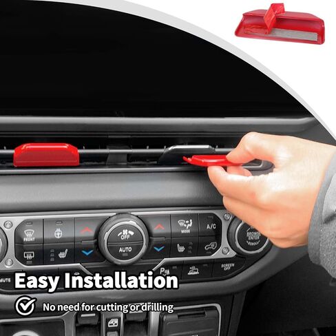 JWWY for Jeep JL Vent Air Outlet Adjustment Cover Trim Fit for 2024-2025 Jeep Wrangler JL JLU Gladiator JT 4xe Interior Accessories 2pcs Red in Saudi Arabia