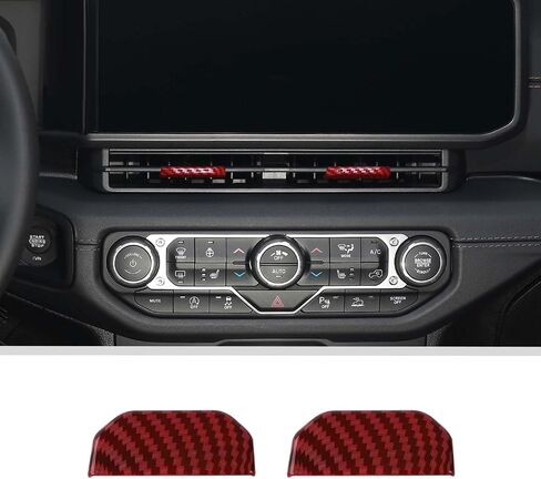 JWWY for Jeep JL Vent Air Outlet Adjustment Cover Trim Fit for 2024-2025 Jeep Wrangler JL JLU Gladiator JT 4xe Interior Accessories 2pcs Red in Saudi Arabia
