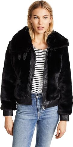 [BLANKNYC] womens Faux Fur Coat Outerwear, Comfortable & Stylish Jacket in Kuwait