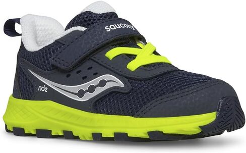 Saucony Ride JR Sneaker, Navy/Citron, 11.5 US Unisex Little Kid in Saudi Arabia