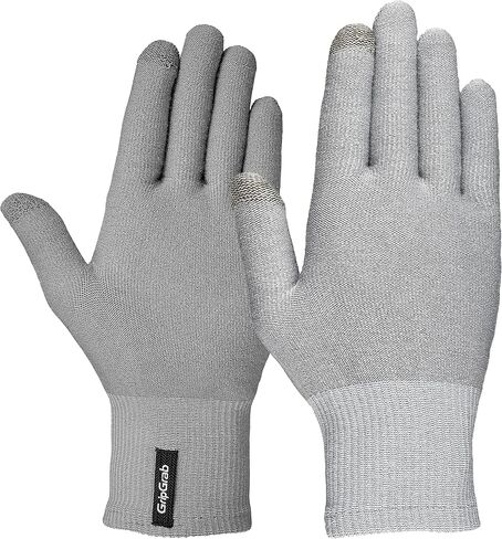 GripGrab Merino-Wool Thermal Full Finger Liner Gloves Touchscreen-Compatible Knitted Inner Under Cycling Everyday-Life in Saudi Arabia