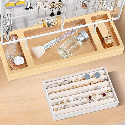 ProCase Jewelry Organizer Stand Necklace Holder Bundle with 3 Tier Necklace Organizer Jewelry Tree in Saudi Arabia