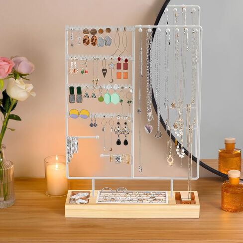 ProCase Jewelry Organizer Stand Necklace Holder Bundle with 3 Tier Necklace Organizer Jewelry Tree in Saudi Arabia