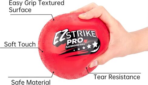 8.5'' Playground Ball Set, Posh Rubber Dodgeballs for Kids and Adults, Handball Kick Ball for Outdoor and Indoor Games, Rubber Balls Includes Pump in Saudi Arabia
