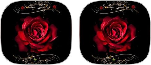 مظلة شمس للزجاج الأمامي للسيارة على شكل زهرة وردة حمراء للنساء، مظلات شمسية للنافذة الأمامية للسيارة قابلة للطي بنمط الأزهار مكونة من قطعتين لمعظم سيارات السيدان وسيارات الدفع الرباعي، تحافظ على برودة سيارتك in Kuwait