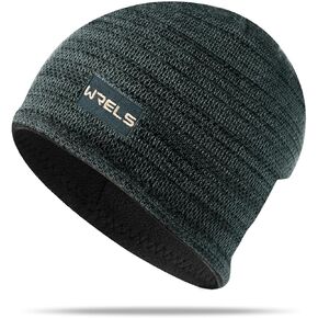 Winter Fleece Knit Beanie Hat for Women Men Reversible Slouchy Warm Skull Cap for Outdoors
