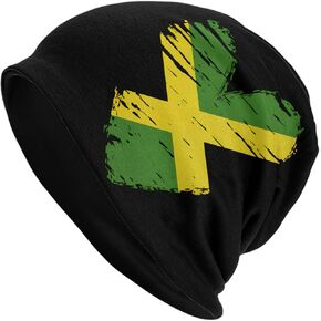 AKEOPIST Jamaica Flag Beanie Hats Jamaican Flag Skull Cap Sleep Hat Multifunctional Headwear for Men Women