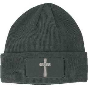 Custom Patch Beanie Cone Cross White Embroidery Skull Cap Hats for Men & Women