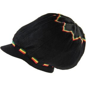 100% Cotton Rasta Dreadlock Light Weight Beanie Visor (XXL)