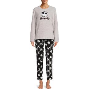 Richard Leeds International Nightmare Before Christmas Women's and Women's Plush License Pajama 2 Piece Set