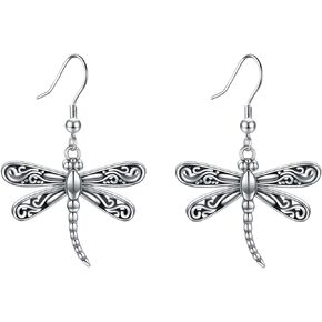 ONEFINITY Dragonfly Earrings Sterling Silver Dragonfly Dangle Drop Earrings Dragonfly Jewelry for Women