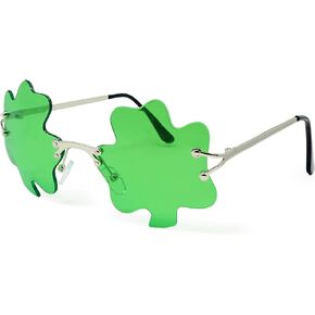 4E's Novelty Shamrock Glasses, Green St patricks Day Sunglasses for Adult Kids, St Patricks Day Accessories, St Patricks Day Outfits for Women Men Party