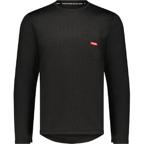 Wrangler - Mens Long Sleeve Thermal Shirt (Black) - Cold Weather Base Layer Shirts - Thermal Underwear for Men
