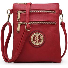 Dasein Women Small Crossbody Bag Lightweight Shoulder Purses Multi Zipper Pockets Phone Purse Handbag