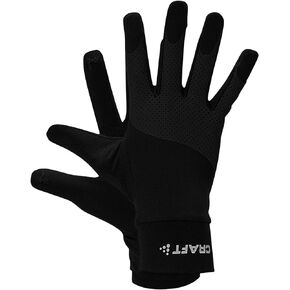 Craft Sportswear Unisex ADV Lumen Fleece Gloves, Reflective Running Cold Weather Gloves with Key Pocket