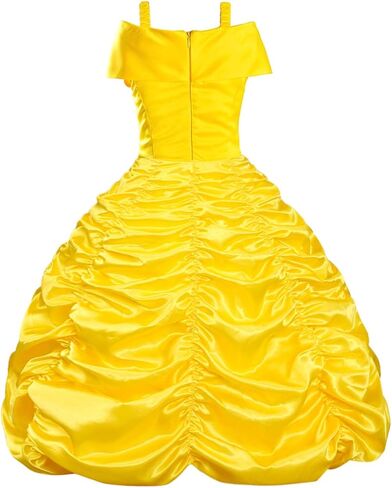 فستان الأميرة التنكري لحفلات أعياد الميلاد بدون أكتاف للفتيات من عمر 3 إلى 12 عامًا in Kuwait