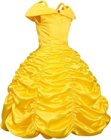 فستان الأميرة التنكري لحفلات أعياد الميلاد بدون أكتاف للفتيات من عمر 3 إلى 12 عامًا in Kuwait