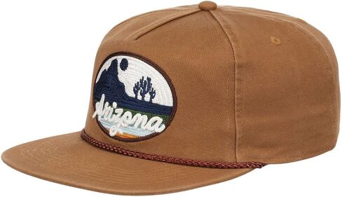 Local Crowns Arizona Golfer Views Patch Adjustable Snapback Cap tan, Tan, One size in Kuwait