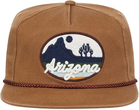 Local Crowns Arizona Golfer Views Patch Adjustable Snapback Cap tan, Tan, One size in Kuwait