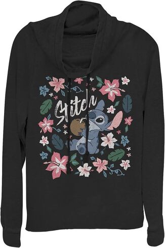 Disney Lilo Tropical Stitch Women's Long Sleeve Cowl Neck Pullover in Saudi Arabia