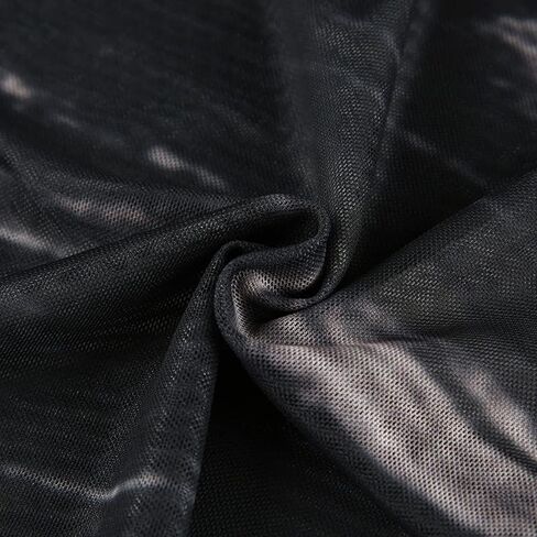 قمصان LONGBIDA النسائية بأكمام طويلة ورقبة وهمية وطباعة شبكة شفافة مثيرة شفافة من خلال القمصان العلوية in Kuwait