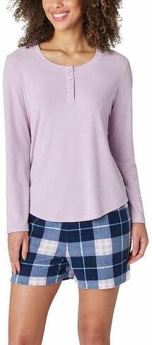 Eddie Bauer Women's 3-Piece Waffle Knit Pajama Set (Purple, Small) in Saudi Arabia