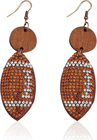 Hying Super Bowl Football Earrings Sports Rugby Dangle Earrings Football Pendant Earrings Fashion Jewelry Earrings for women in Saudi Arabia