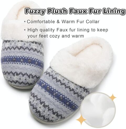 شباشب نسائية من Vonluxe منزل غامض سهلة الارتداء، شباشب دافئة من إسفنج الذاكرة للسيدات، أحذية مريحة للاستخدام في الأماكن الخارجية وغرفة النوم من القطيفة in Kuwait