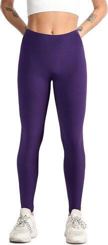 سروال نسائي من SPRIMEMONG بدون خياطة عالي الخصر لممارسة التمارين الرياضية في صالة الألعاب الرياضية in Kuwait